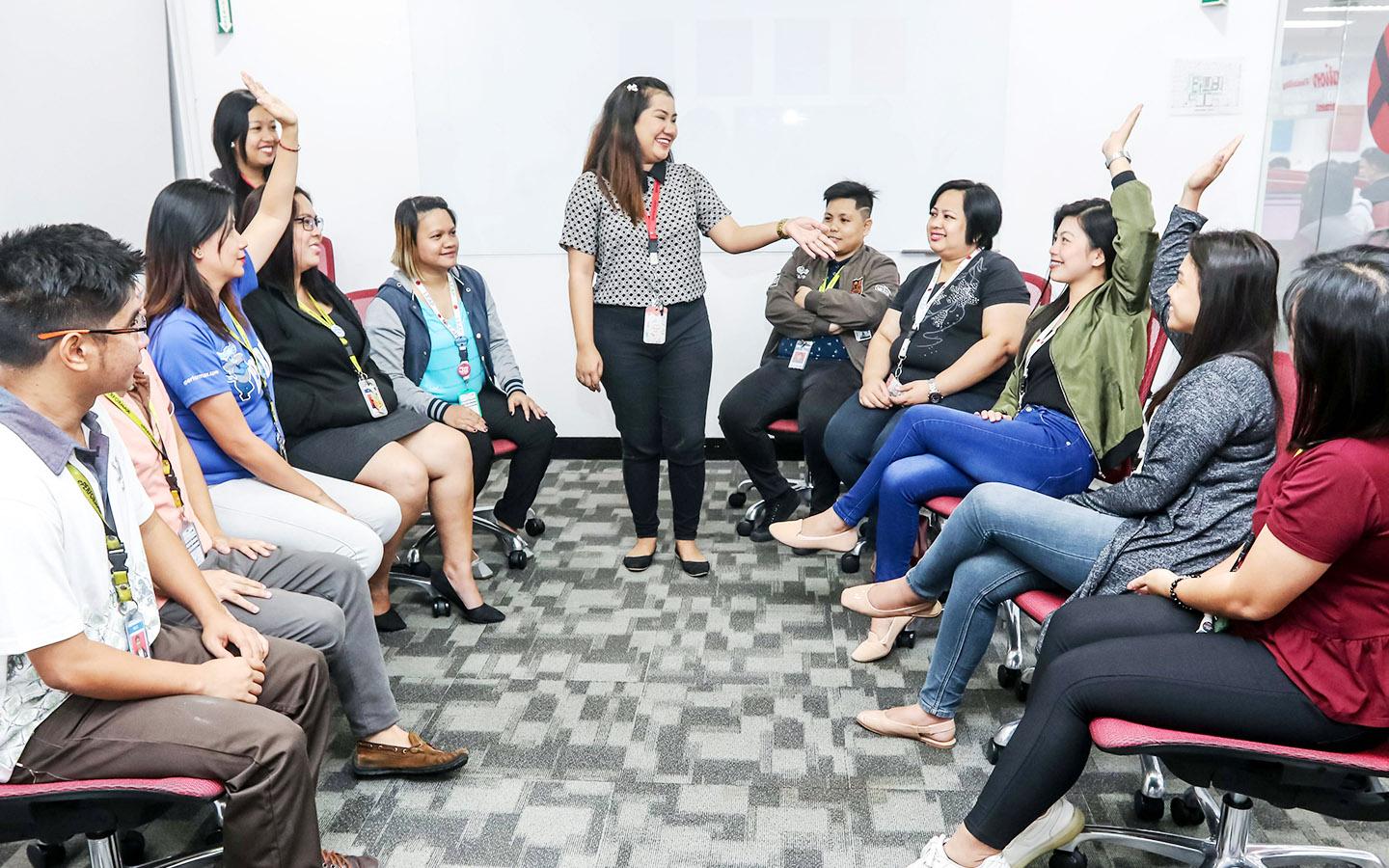 Eperformax call center outsourcing team in the Philippines during training session